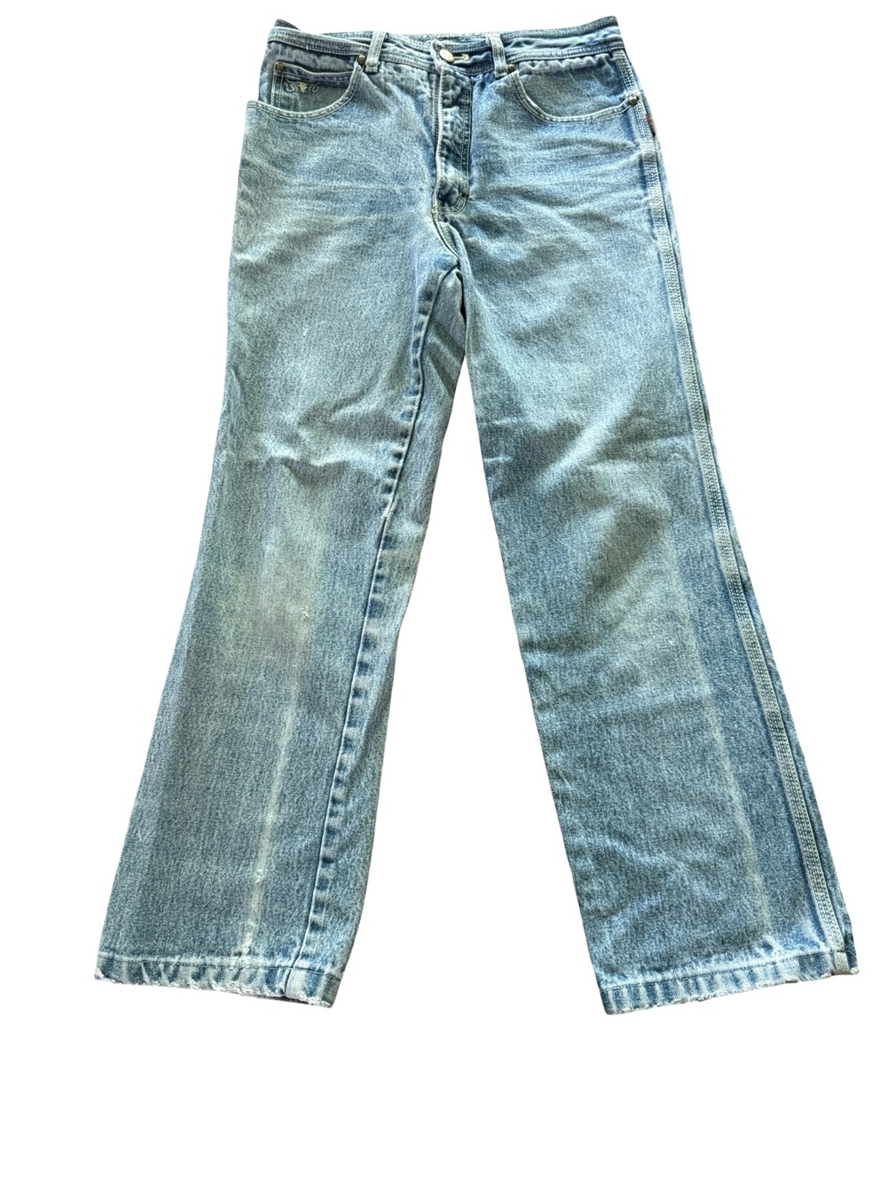 Vintage Sergio Valente High Rise Flare Jeans Size 28 Embroidered Pockets Read